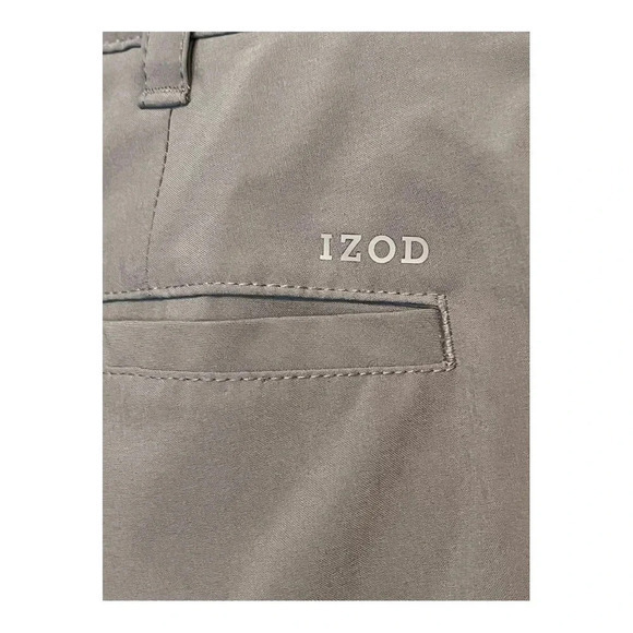 IZOD MEN'S GOLF PANTS SWING FLEX CLASSIC FLAT FRONT GRAY STRETCH SIZE 34… - Picture 6 of 8